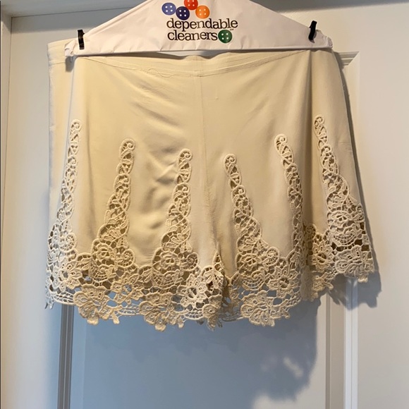 Anthropologie Elevenses cream lace shorts - Picture 3 of 4